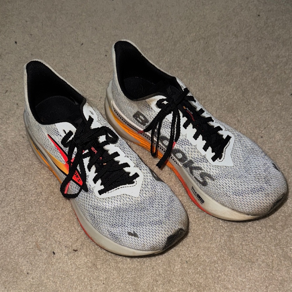 Brooks Women's Running Shoes - White and Orange